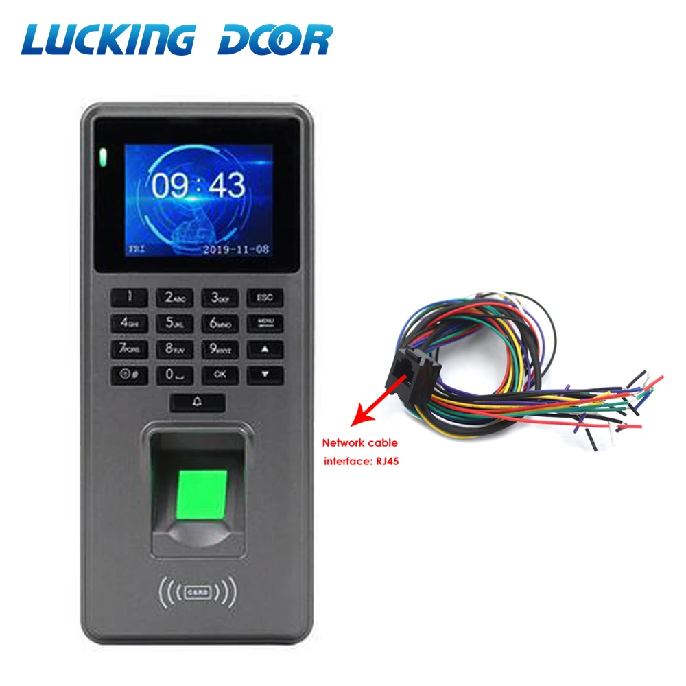 2.4 inch 1600 User TCP/IP USB Fingerprint Time Attendance Recorder Employee With RFID Keypad Access Control System | Безопасность и