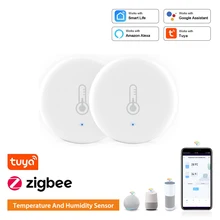 Tuya Zigbee Temperature And Humidity Sensor Smart Home Thermometer Hygrometer Works With Alexa Google Assistant and Zigbee Hub
Tuya Zigbee Temperature And Humidity Sensor Smart Home Thermometer Hygrometer Works With Alexa Google Assistant and Zigbee Hub