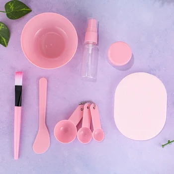 2 Set/18Pcs Cosmetic Mask Bowl Set Face Mask Bowl Rod Brush Measuring Spoon Spray Bottle DIY Mask Tools for Beauty Salon (Pink) 
2 Set/18Pcs Cosmetic Mask Bowl Set Face Mask Bowl Rod Brush Measuring Spoon Spray Bottle DIY Mask Tools for Beauty Salon (Pink)