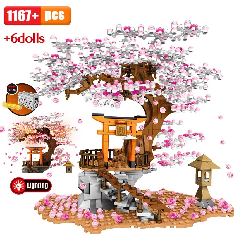 1167pcs City Street View Blocks Cherry Blossom Landscape House Tree Building Blocks Idea Sakura Stall Inari Shrine Blocks Toys
1167pcs City Street View Blocks Cherry Blossom Landscape House Tree Building Blocks Idea Sakura Stall Inari Shrine Blocks Toys