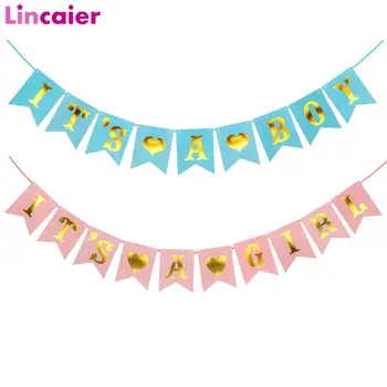 Lincaier Its a Boy Girl Kraft Paper Banner Baby Shower Party Decorations Garland Babyshower Gender Reveal Supplies 
Lincaier Its a Boy Girl Kraft Paper Banner Baby Shower Party Decorations Garland Babyshower Gender Reveal Supplies