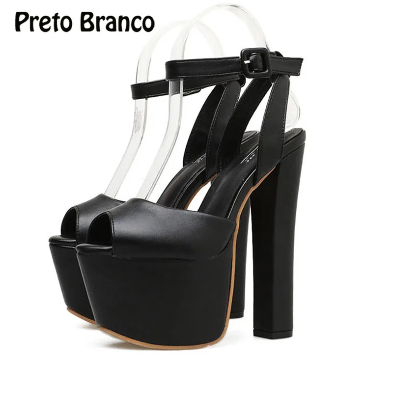Runway 2020 Spring 17cm High Heel Thick Sandals Fish Toe Waterproof Platform Catwalk Sandals for Women ZYW-679-1
Runway 2020 Spring 17cm High Heel Thick Sandals Fish Toe Waterproof Platform Catwalk Sandals for Women ZYW-679-1