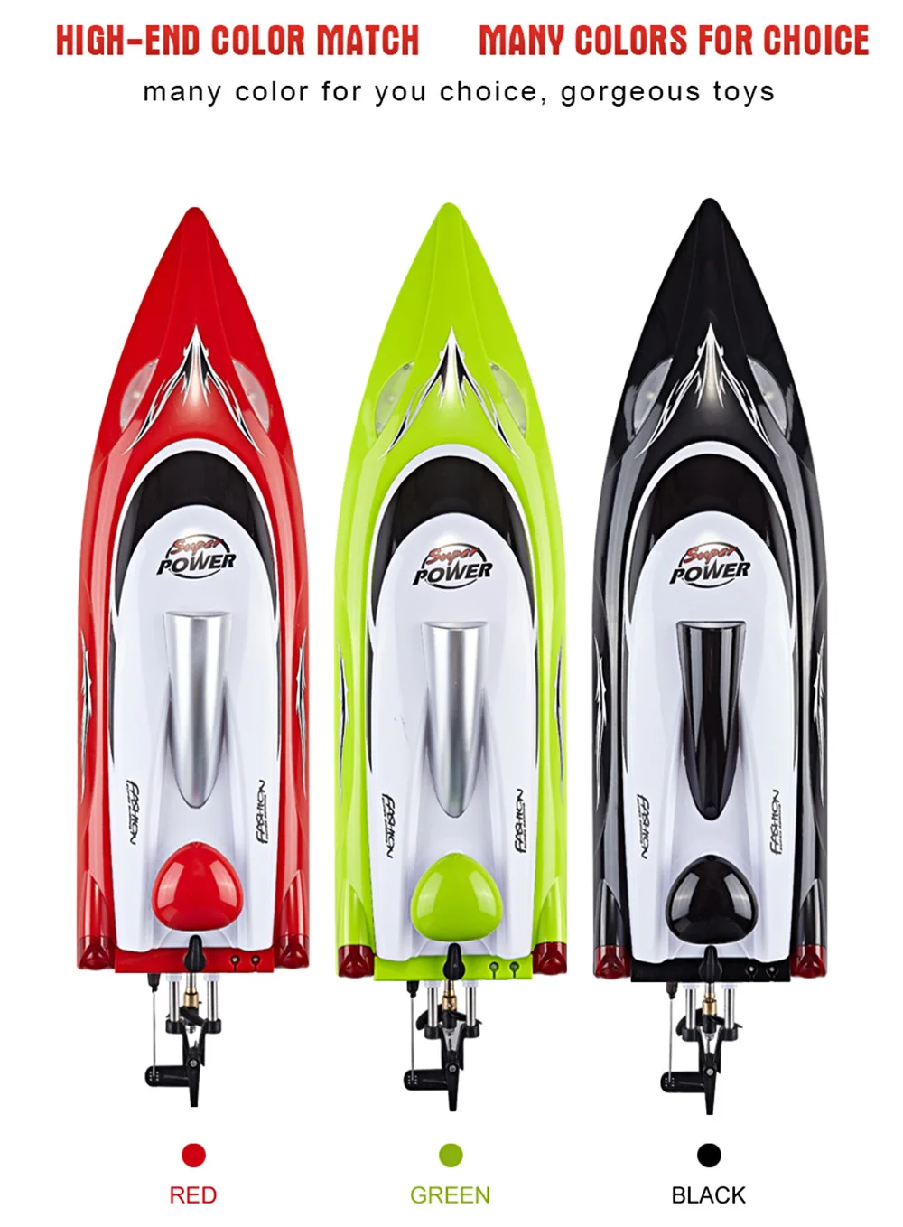 HJ806 2.4G RC Boat 200 Meters Control Distance / Cooling Water System / 35km/h High-speed