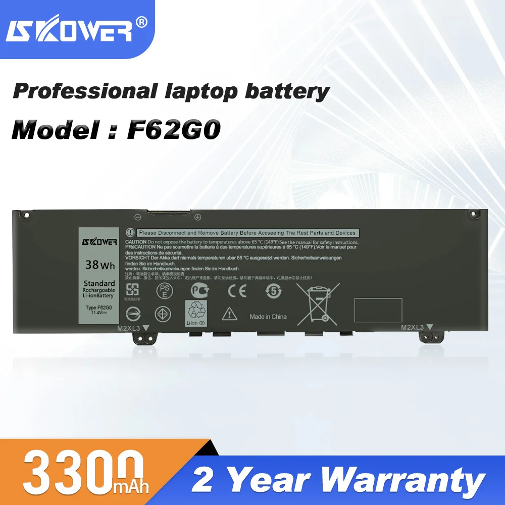 SKOWER F62G0 Battery for Dell Inspiron 13 5370 7370 7373 7380 7386 Vostro 13-5370 P83G P87G Free Tools
SKOWER F62G0 Battery for Dell Inspiron 13 5370 7370 7373 7380 7386 Vostro 13-5370 P83G P87G Free Tools