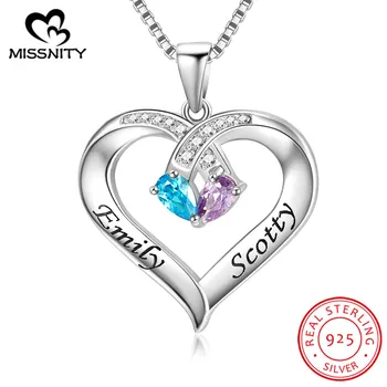 Personalized 2 Birthstone Promise Necklace Mother Necklace Engraved Name Sterling Silver Custom Heart Pendant Gifts for Her
Personalized 2 Birthstone Promise Necklace Mother Necklace Engraved Name Sterling Silver Custom Heart Pendant Gifts for Her