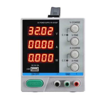 PS-3010DF 30V 10A Adjustable DC Power Supply Mini High Precision Variable Digital LCD Switching Power Supply for Lab Car DVD
PS-3010DF 30V 10A Adjustable DC Power Supply Mini High Precision Variable Digital LCD Switching Power Supply for Lab Car DVD