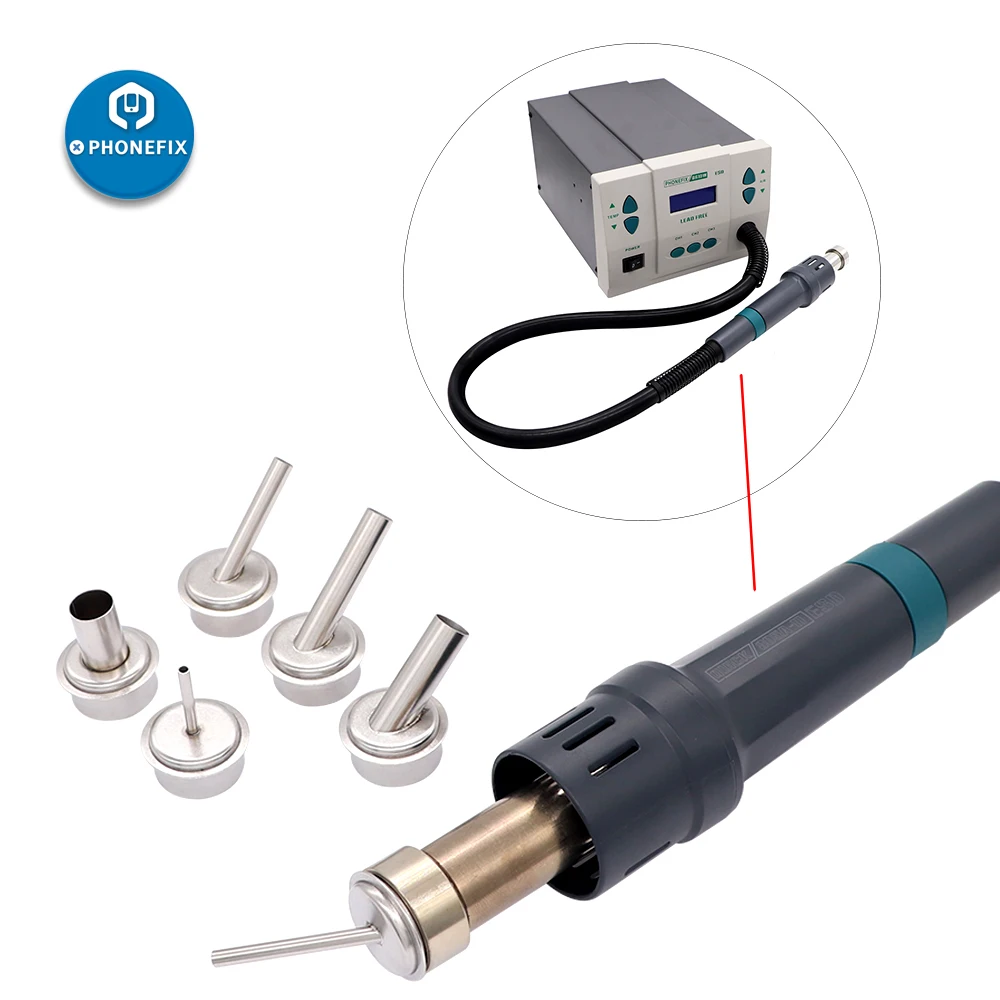 Quick 861DW Hot Air Gun Spiral Resisting Nozzles 2/3/4/5/6/8/10mm Straight Bent Nozzle Sleeve for Phone PBC Welding Repair
Quick 861DW Hot Air Gun Spiral Resisting Nozzles 2/3/4/5/6/8/10mm Straight Bent Nozzle Sleeve for Phone PBC Welding Repair