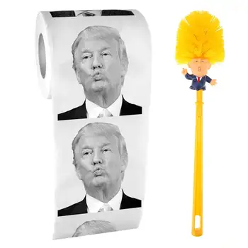 Novelty Donald Trump Kiss Printed Toilet Roll Paper+Bathroom Toilet Brush
Novelty Donald Trump Kiss Printed Toilet Roll Paper+Bathroom Toilet Brush