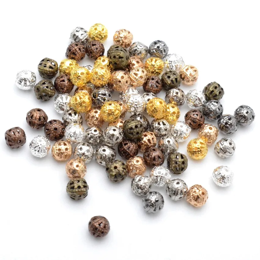 MIAOCHI Jewelry DIY 4/6/8/10mm Vintage Iron Flower Lace Hollow Ball Beads Metal Jewelry Making Findings 
MIAOCHI Jewelry DIY 4/6/8/10mm Vintage Iron Flower Lace Hollow Ball Beads Metal Jewelry Making Findings