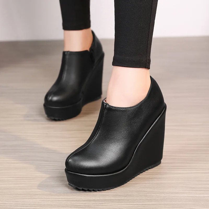 2020 Spring And Summer New Products Korean-style High Heel Shoes Large Size Slanted Heel Low-Cut Zipper round Women's Casual Sin 
2020 Spring And Summer New Products Korean-style High Heel Shoes Large Size Slanted Heel Low-Cut Zipper round Women's Casual Sin
