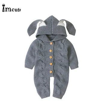 Imcute 2020 Newborn Baby Boys Girls Unisex Overalls Autumn Winter Warm Knitted Boys Girls Overalls Rabbit Ear with Pockets 0-18M 
Imcute 2020 Newborn Baby Boys Girls Unisex Overalls Autumn Winter Warm Knitted Boys Girls Overalls Rabbit Ear with Pockets 0-18M