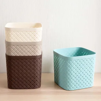 1PC Imitation Woven Storage Basket Box Container Organizer Desktop Mini Trash Can Bin Wastebasket Home Office Pen Holder
1PC Imitation Woven Storage Basket Box Container Organizer Desktop Mini Trash Can Bin Wastebasket Home Office Pen Holder