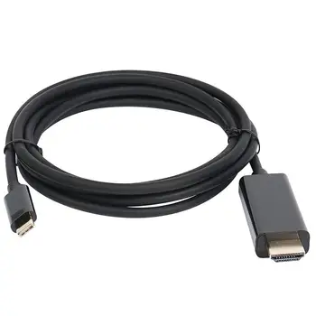 USB Type C(Thunderbolt 3) to HDMI 4K UHD 1.8M Cable, USB 3.1 (USB-C) to HDMI Adapter Male to Male Gold-Plated Cord
USB Type C(Thunderbolt 3) to HDMI 4K UHD 1.8M Cable, USB 3.1 (USB-C) to HDMI Adapter Male to Male Gold-Plated Cord