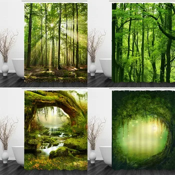 Forest Waterproof Bath Screen Set with 12pcs Hooks Landscape Shower Curtains Bathroom Curtain for Bathroom Home Decoration
Forest Waterproof Bath Screen Set with 12pcs Hooks Landscape Shower Curtains Bathroom Curtain for Bathroom Home Decoration