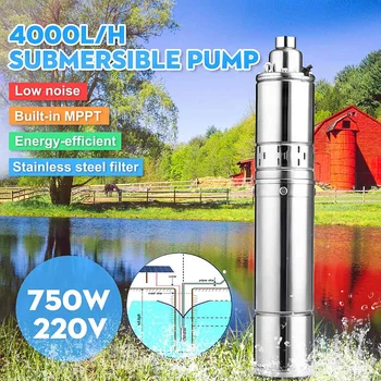 220V 750W 4000L/H Stainless Steel Submersible Water Pump Bore Deep Well Water Pump Garden Home Agricultural Irrigation Equipment
220V 750W 4000L/H Stainless Steel Submersible Water Pump Bore Deep Well Water Pump Garden Home Agricultural Irrigation Equipment