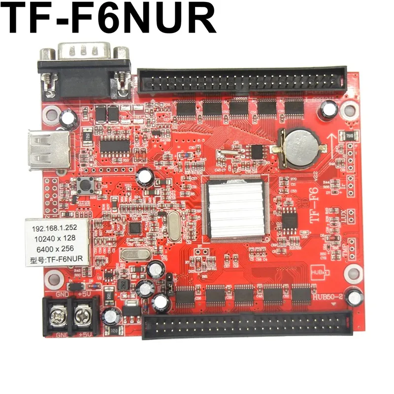 TF-F6NUR Lan port LED screen control card ethernet+USB+RS232 port 10240*128,6400*256pixels support led controller
TF-F6NUR Lan port LED screen control card ethernet+USB+RS232 port 10240*128,6400*256pixels support led controller