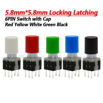 10Sets = 20PCS 5.8*5.8mm with cap Locking Latching Push Tactile Power Micro Switch Kit 6 Pin Button Switches 5.8x5.8mm
10Sets = 20PCS 5.8*5.8mm with cap Locking Latching Push Tactile Power Micro Switch Kit 6 Pin Button Switches 5.8x5.8mm