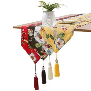 Elegant Floral Table Runner Tassel Home Table Runners Modern Table Runner Wedding Christmas Decoration Party Gift Tafelloper 
Elegant Floral Table Runner Tassel Home Table Runners Modern Table Runner Wedding Christmas Decoration Party Gift Tafelloper