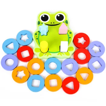 Baby toys montessori education toys Frog Shape match Geometric Sorting Board Wooden Blocks Kids Educational Toys Building Blocks 
Baby toys montessori education toys Frog Shape match Geometric Sorting Board Wooden Blocks Kids Educational Toys Building Blocks