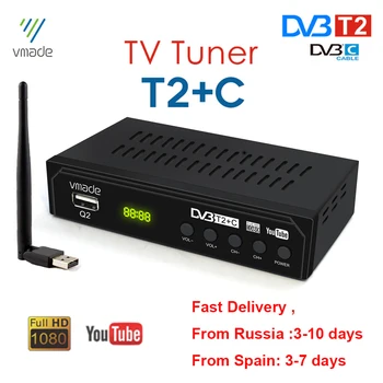 DVB T2 DVB-C TV Tuner Digital TV Box Terrestrial Receiver H.264 HD 1080 Decoder MPEG4 Support Youtube iptv Russia Set Top Boxes
DVB T2 DVB-C TV Tuner Digital TV Box Terrestrial Receiver H.264 HD 1080 Decoder MPEG4 Support Youtube iptv Russia Set Top Boxes
