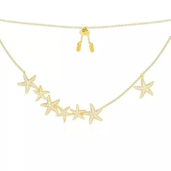 Starfish Necklace 925 Sterling Silver Electroplated Gold necklaces pendants
Starfish Necklace 925 Sterling Silver Electroplated Gold necklaces pendants