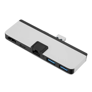 5 in 1 HUB T0504 Portable HDMI 2 USB 3.0 Type-C RJ45 Adapter Kit Office Caring Computer Supplies for Surface Pro 7
5 in 1 HUB T0504 Portable HDMI 2 USB 3.0 Type-C RJ45 Adapter Kit Office Caring Computer Supplies for Surface Pro 7