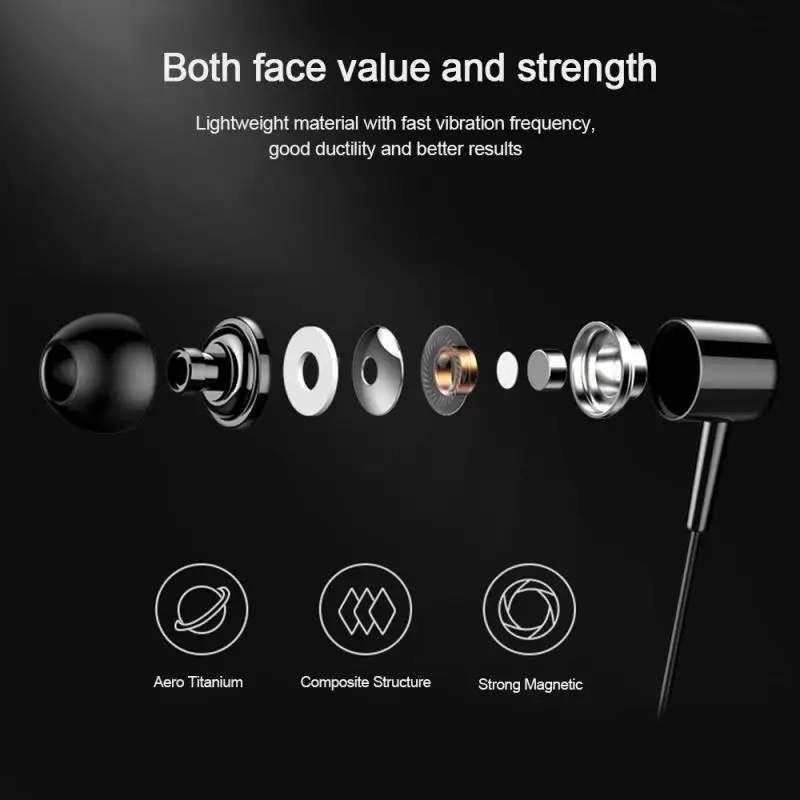 Universal In-ear Stereo Bass Earphone Headphone 3.5mm With Microphone Wired Control Gaming Headset For Samsung Xiaomi Smartphone