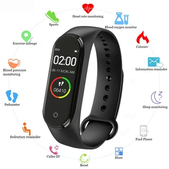 M4 Smart Band Wristband Waterproof Smart Watch Bluetooth Smart Reminder Sleep Monitor Heart Rate Blood Pressure Sport Bracelet
M4 Smart Band Wristband Waterproof Smart Watch Bluetooth Smart Reminder Sleep Monitor Heart Rate Blood Pressure Sport Bracelet