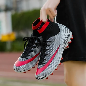 New Adults Men's Outdoor Soccer Cleats Shoes High Top TF/FG Football Boots Training Sports Sneakers Shoes Plus Size 32-44
New Adults Men's Outdoor Soccer Cleats Shoes High Top TF/FG Football Boots Training Sports Sneakers Shoes Plus Size 32-44