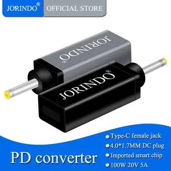 JORINDO USB-C jack to DC4.0*1.7MM plug for Notebook computer PD decoy converter,Type-C to 4017 Fast charging 100W converter
JORINDO USB-C jack to DC4.0*1.7MM plug for Notebook computer PD decoy converter,Type-C to 4017 Fast charging 100W converter