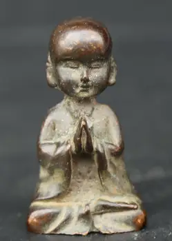2" China Fengshui Bronze Buddhism Young Lovable Monk Small Shami Statue Statuary
2" China Fengshui Bronze Buddhism Young Lovable Monk Small Shami Statue Statuary