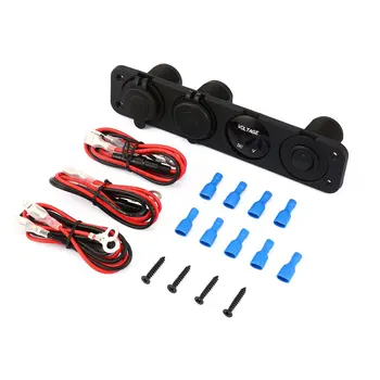 3 light color For 12 / 24V Vehicle 4 Hole Panel Switch Base Dual USB Car Charger Voltmeter Meter Cigarette Lighter Socket Switch
3 light color For 12 / 24V Vehicle 4 Hole Panel Switch Base Dual USB Car Charger Voltmeter Meter Cigarette Lighter Socket Switch