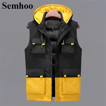 Mens Sleeveless Vest Winter Fashion Casual Hooded Simple Loose Plus Size Vests Male With Many Pockets Tooling Waistcoat Mens
Mens Sleeveless Vest Winter Fashion Casual Hooded Simple Loose Plus Size Vests Male With Many Pockets Tooling Waistcoat Mens