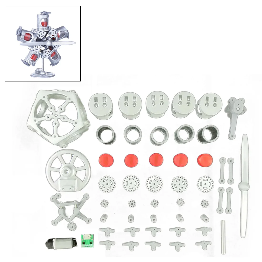 3D Printed 5V Motor USB Model Star-shaped 5-Cylinder Engine Steam Decoration Toy (DIY Assembly Version )
3D Printed 5V Motor USB Model Star-shaped 5-Cylinder Engine Steam Decoration Toy (DIY Assembly Version )