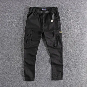 New style with belt all season leisure trend youth overalls European and American men's leisure pants high quality trouser sale 
New style with belt all season leisure trend youth overalls European and American men's leisure pants high quality trouser sale