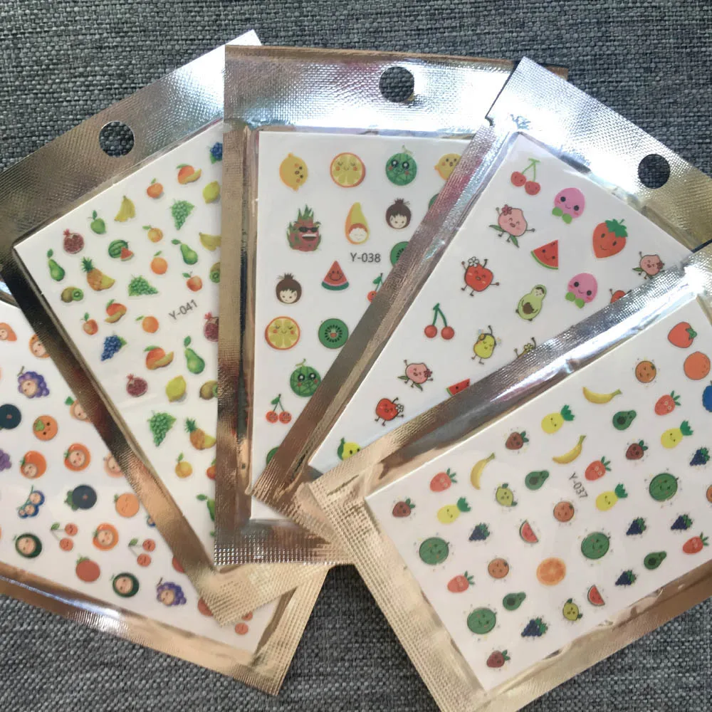 5 pcs/lot Fruit Mixed Design Nail Art Sticker set lovely fruit smile expression Nail Art Adhesive Decals Manicure Nail Tattoos
5 pcs/lot Fruit Mixed Design Nail Art Sticker set lovely fruit smile expression Nail Art Adhesive Decals Manicure Nail Tattoos