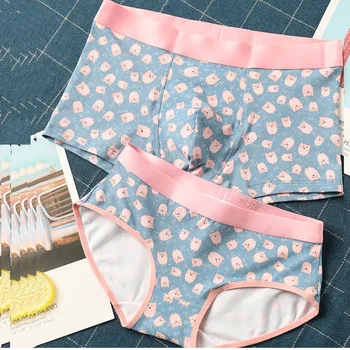 Cartoon nightmale print underpants for lovers 2pieces/lot couple underwear Female women briefs with male boxers 
Cartoon nightmale print underpants for lovers 2pieces/lot couple underwear Female women briefs with male boxers