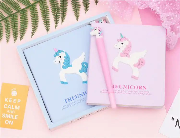 dreamy unicorn hand notebook set grid hand account book gift box