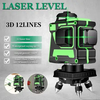 Laser Level 12 Lines Infrared Level Self-Leveling 3D 360 Horizontal And Vertical Cross Super Powerful Green Laser Beam Line
Laser Level 12 Lines Infrared Level Self-Leveling 3D 360 Horizontal And Vertical Cross Super Powerful Green Laser Beam Line