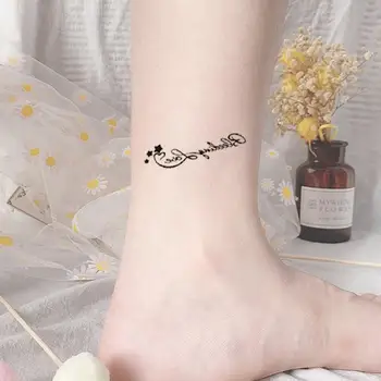 1 Sheet Waterproof Temporary English Word sexy romantic Tattoos Letters Tattoo Black Dropshipping Heart Stickers Body Art H2X5