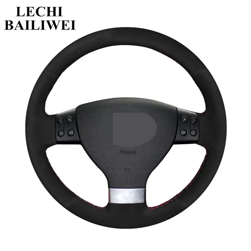 Black Suede Hand-stitched Car Steering Wheel Cover for Volkswagen Golf 5 Mk5 GTI VW Golf 5 R32 Passat R GT 2005
Black Suede Hand-stitched Car Steering Wheel Cover for Volkswagen Golf 5 Mk5 GTI VW Golf 5 R32 Passat R GT 2005