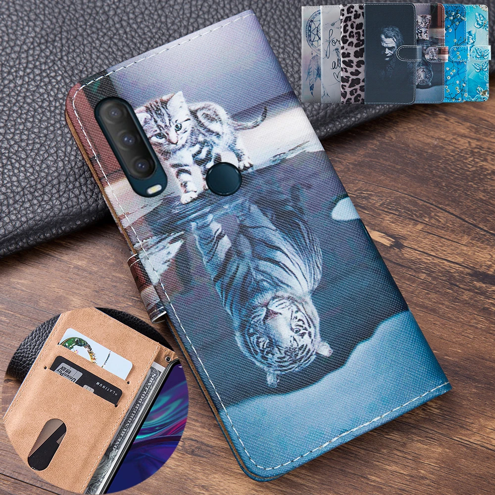 1S 2020 Alcatel 3D тиснение милый чехол-бумажник с кошельком чехол-книжка откидной