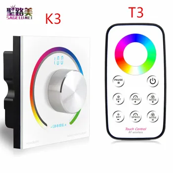 DC12V - 24V Rotary RGB touch panel controller Switch knob RF remote RGB 3CH led dimmer For 5050 3528 2835 led strip light tape
DC12V - 24V Rotary RGB touch panel controller Switch knob RF remote RGB 3CH led dimmer For 5050 3528 2835 led strip light tape