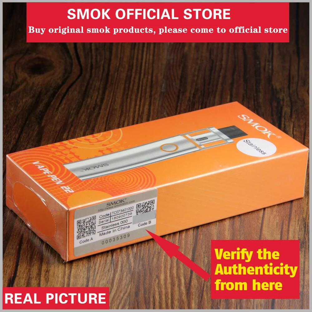 Набор вейп ручек Smok 22 светодиодная электронная сигарета встроенный аккумулятор