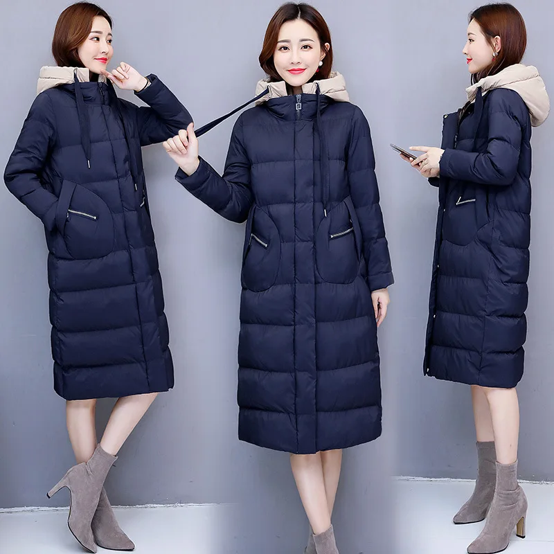 Cotton-padded Jacket Winter New Style Elegant Simple Casual Versatile Mid-length Thick Warm down Jacket Cotton-padded Clothes Co
Cotton-padded Jacket Winter New Style Elegant Simple Casual Versatile Mid-length Thick Warm down Jacket Cotton-padded Clothes Co
