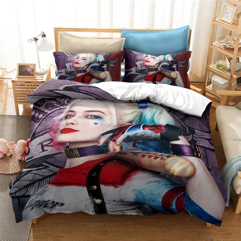 Movie Suicide Squad 3d Harley Quinn Bedding Set Duvet Covers Pillowcases X Task Force Joker Bedding Sets Bedclothes Bed Linen 
Movie Suicide Squad 3d Harley Quinn Bedding Set Duvet Covers Pillowcases X Task Force Joker Bedding Sets Bedclothes Bed Linen