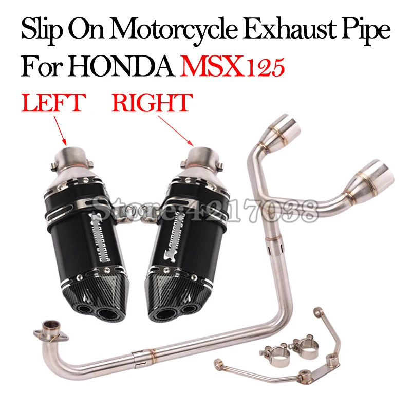 Full System Double Hole Motorcycle Exhaust Escape Moto Modified Muffler 51mm Front Middle Link Pipe For Honda MSX125 MSX 125 
Full System Double Hole Motorcycle Exhaust Escape Moto Modified Muffler 51mm Front Middle Link Pipe For Honda MSX125 MSX 125