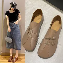 Fashion Women's Shoes 2021 Autumn and Winter Models Disc Buckle Top Layer Cowhide Retro Art Single Shoes Women Flat Shoes
Fashion Women's Shoes 2021 Autumn and Winter Models Disc Buckle Top Layer Cowhide Retro Art Single Shoes Women Flat Shoes