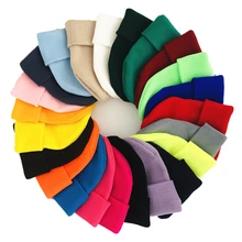 2020 chapéus de inverno para a mulher nova beanies malha sólida bonito chapéu meninas outono feminino gorro bonnet mais quente senhoras casual boné(China)