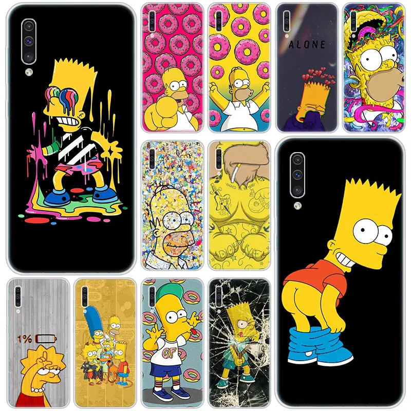

Hot Funny Simpson Silicone Case for Samsung Galaxy A90 5G A80 A70 A60 A50 A40 A30 A20 A10 S A10E A20E M10 M30S M40 Fashion Cover